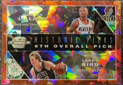 Damian Lillard, Larry Bird #6 Basketball Cards 2019 Panini Contenders Optic Historic Picks Prices