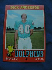 Dick Anderson #67 Football Cards 1971 Topps Prices