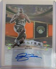 Ray Allen [Neon Orange Pulsar] #IFS-RAY Basketball Cards 2022 Panini Select In Flight Signatures Prices