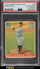 Babe Ruth Baseball Cards 1933 World Wide Gum Prices