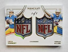 Justin Herbert / Keenan Allen #14 Football Cards 2023 Panini Immaculate Dual NFL Shield Prices