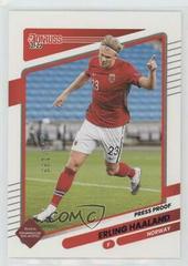 Erling Haaland [Press Proof Purple] Soccer Cards 2021 Panini Donruss Road to Qatar Prices