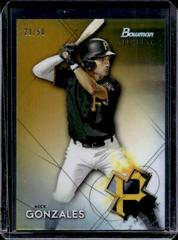 Nick Gonzales [Gold Refractor] #BSP-16 Baseball Cards 2021 Bowman Sterling Prices