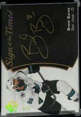 Brent Burns [Black Gold Ink] Hockey Cards 2021 SP Authentic Sign of the Times Autographs Prices