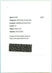 Dani Luna [Holo Silver] #IN-DLU Wrestling Cards 2022 Panini Impeccable WWE Indelible Ink Autographs Prices