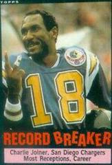 Charlie Joiner [Record Breaker] Football Cards 1985 Topps Prices