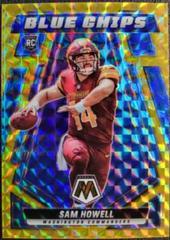 Sam Howell [Gold] #BC-5 Football Cards 2022 Panini Mosaic Blue Chips Prices