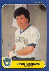 Rick Cerone Baseball Cards 1986 Fleer Update Prices