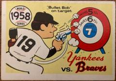 1958 Yankees, Braves [Bob Turley] #55 Baseball Cards 1970 Fleer World Series Blue Back Prices
