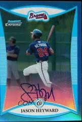 Jason Heyward [Blue Refractor Autograph] #BCP121 Baseball Cards 2008 Bowman Chrome Prospects Prices