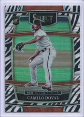 Camilo Doval [Zebra Prizm] Baseball Cards 2022 Panini Select Prices