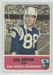 Don Norton #78 Football Cards 1962 Fleer Prices