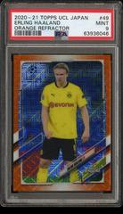 Erling Haaland [Orange] Soccer Cards 2020 Topps Chrome UEFA Champions League Prices