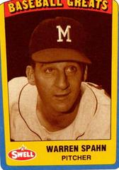 Warren Spahn Baseball Cards 1990 Swell Greats Prices