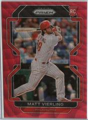 Matt Vierling [Red Wave Prizm] #1 Baseball Cards 2022 Panini Prizm Prices