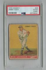 Jimmy Foxx Baseball Cards 1933 Goudey Prices