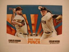 Carlos Rodon, Logan Webb [Blue] #12P-11 Baseball Cards 2023 Topps One Two Punch Prices