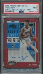 Mo Bamba [White Jersey Autograph Red] #112 Basketball Cards 2018 Panini Contenders Optic Prices