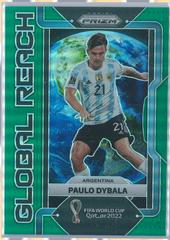 Paulo Dybala [Green] Soccer Cards 2022 Panini Prizm World Cup Global Reach Prices