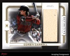Corbin Carroll #DJR-COR Baseball Cards 2023 Topps Definitive Jumbo Relic Collection Prices