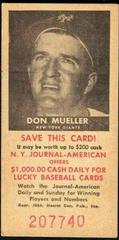 Don Mueller Baseball Cards 1954 NY Journal American Prices