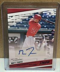 Matt Thaiss [Blue] #PR-MT Baseball Cards 2021 Panini Chronicles Prestige Autographs Prices