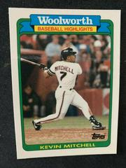 Kevin Mitchell #32 Baseball Cards 1990 Woolworth Prices