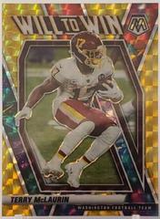 Terry McLaurin [Reactive Yellow] Football Cards 2021 Panini Mosaic Will to Win Prices