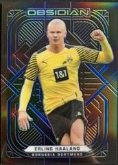 Erling Haaland [Electric Etch Blue] Soccer Cards 2021 Panini Obsidian Prices