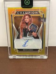 Becky Lynch [Gold Prizm] #CS-BLY Wrestling Cards 2022 Panini Prizm WWE Champion Signatures Prices