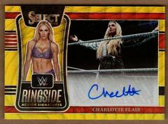 Charlotte Flair [Gold Wave Prizm] #RA-CFL Wrestling Cards 2022 Panini Select WWE Ringside Action Signatures Prices