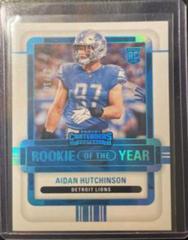 Aidan Hutchinson [Platinum] #ROY-AHU Football Cards 2022 Panini Contenders Rookie of the Year Prices