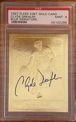 Clyde Drexler [Blue Signature] Basketball Cards 1997 Fleer 23KT Gold Prices