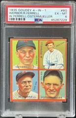 R. Ferrell, W. Ferrell [Ostermueller, Werber] Baseball Cards 1935 Goudey 4 in 1 Prices