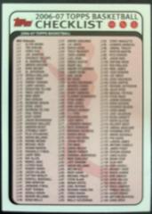 Checklist #1 #N/A Basketball Cards 2006 Topps Prices
