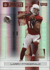 Larry Fitzgerald [Red Metalized] #2 Football Cards 2007 Playoffs NFL Prices