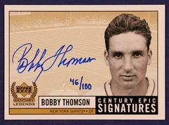Bobby Thomson #BT Baseball Cards 1999 Upper Deck Century Legends Epic Signatures Prices