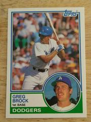 Greg Brock Baseball Cards 1983 Topps Traded Prices