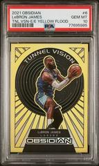 LeBron James [Yellow Flood] #6 Basketball Cards 2021 Panini Obsidian Tunnel Vision Prices