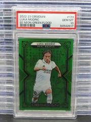 Luka Modric [Neon Green Flood] #173 Soccer Cards 2022 Panini Obsidian Prices