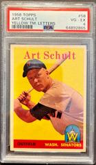 Art Schult [Yellow TM. Letters] #58 Baseball Cards 1958 Topps Prices