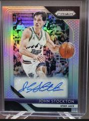 John Stockton [Silver Prizm] #SJSK Basketball Cards 2018 Panini Prizm Signatures Prices