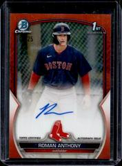 Roman Anthony [Orange] Baseball Cards 2023 Bowman Chrome Prospect Autographs Prices