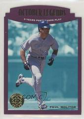 Paul Molitor [Die Cut] #110 Baseball Cards 1995 SP Championship Prices