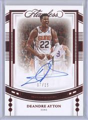 Deandre Ayton [Ruby] #2 Basketball Cards 2022 Panini Flawless Draft Gem Signature Prices