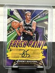 Jeremy Sochan [Violet] #FP-JSS Basketball Cards 2022 Panini Court Kings Fresh Paint Autographs Prices