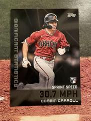 Corbin Carroll [Black] Baseball Cards 2023 Topps Significant Statistics Prices