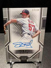 Shane Bieber [Silver Ink] #AS-SB Baseball Cards 2023 Topps Tier One Advanced Stats Stars Autographs Prices