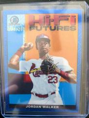 Jordan Walker [Blue Refractor Mega Box Mojo] #HIFI-15 Baseball Cards 2022 Bowman Hi Fi Futures Prices