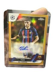 Pedri [Gold] #CA-P Soccer Cards 2022 Topps Chrome UEFA Club Competitions Autographs Prices